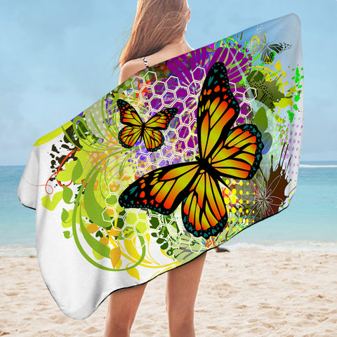 Image of Colorful Butterfly SWYJ3311 Bath Towel