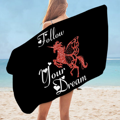 Image of Follow Your Dream - Unicorn SWYJ3313 Bath Towel