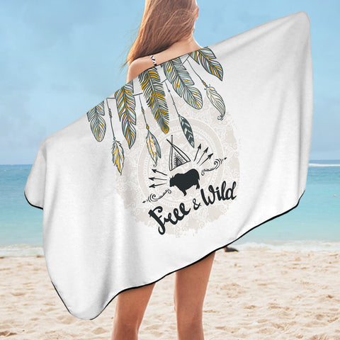 Image of Feather - Free & Wild SWYJ3336 Bath Towel