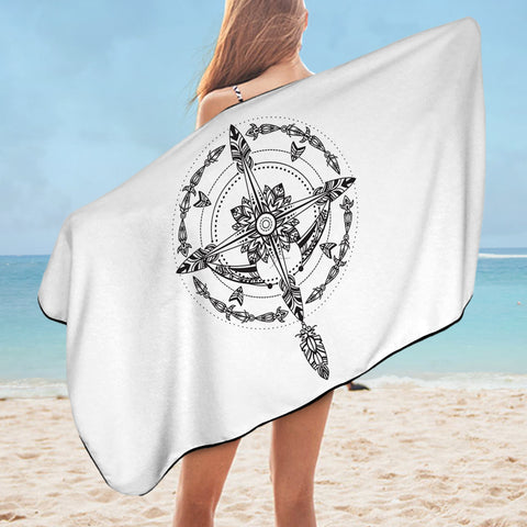 Image of Cross Round Dreamcatcher SWYJ3347 Bath Towel