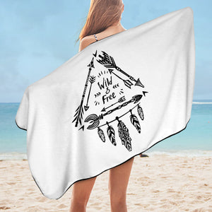 Wild & Free - Triangle Arrow Dreamcatcher SWYJ3354 Bath Towel
