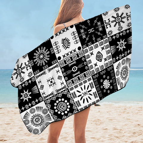 Image of Aztec Checkerboard SWYJ3361 Bath Towel
