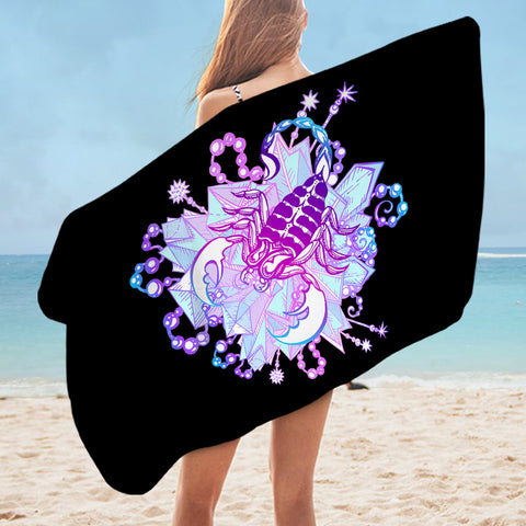 Image of Purple & Pink Gradient Scorpion SWYJ3372 Bath Towel