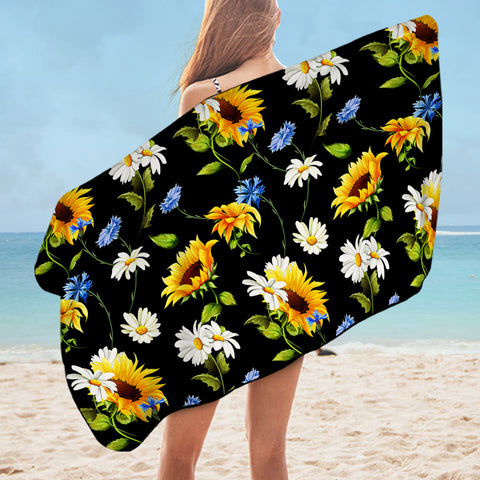 Image of Sunflower & Daisy SWYJ3467 Bath Towel