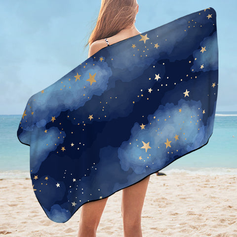 Image of Stars On The Night Sky SWYJ3475 Bath Towel