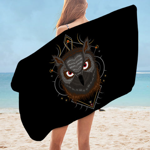 Image of Dark Owl Dreamcatcher SWYJ3480 Bath Towel