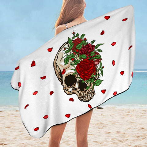Image of Floral Skull SWYJ3587 Bath Towel