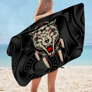 Evil Wolf Dreamcatcher SWYJ3590 Bath Towel
