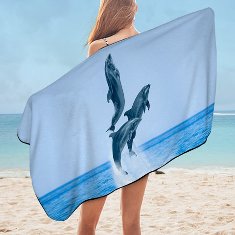 Image of Three Jumping Dolphin SWYJ3600 Bath Towel