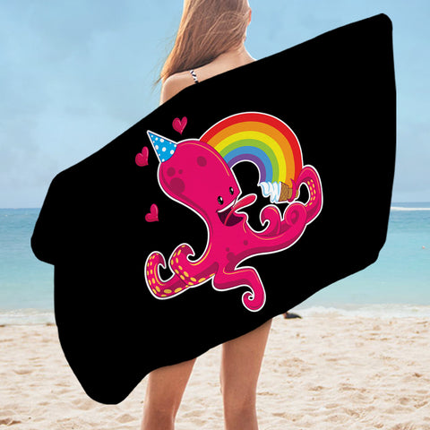 Image of Rainbow In Love Octopus SWYJ3604 Bath Towel