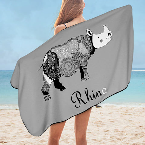 Image of B&W Aztec Rhino SWYJ3657 Bath Towel