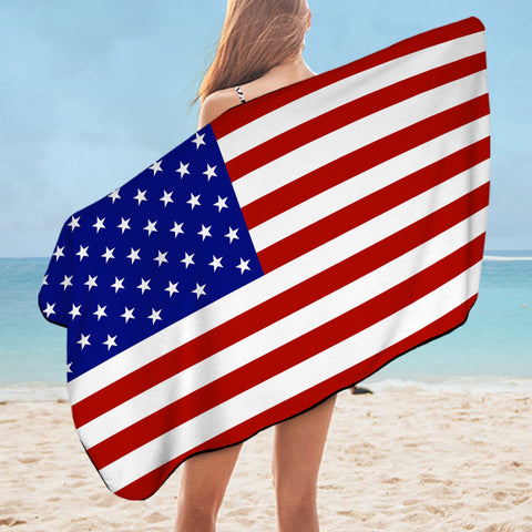 Image of USA Flag SWYJ3662 Bath Towel