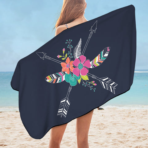 Image of Floral Arrows & Feather SWYJ3668 Bath Towel
