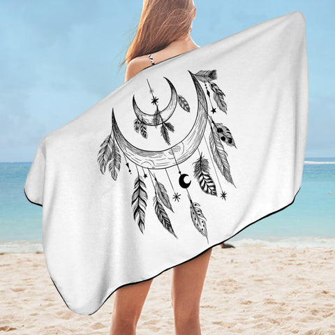 Image of Half-Moon Dreamcatcher SWYJ3682 Bath Towel