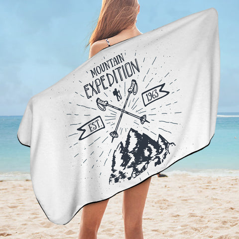 Image of Mountain Expedition Est. 1963  SWYJ3686 Bath Towel