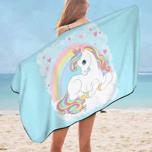 Rainbow Lovely Unicorn SWYJ3690 Bath Towel
