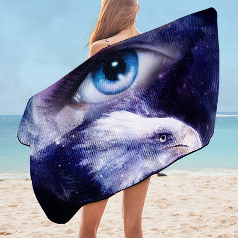 Image of Galaxy Eagle Eyes SWYJ3706 Bath Towel