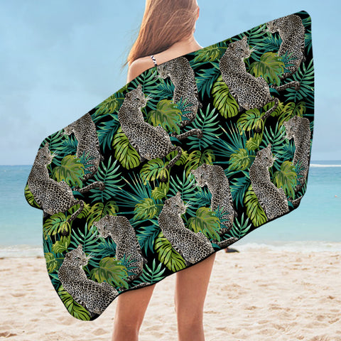 Image of Jagua Palm Leaves SWYJ3738 Bath Towel