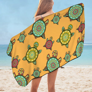 Colorful Mandala Turtles Monogram SWYJ3764 Bath Towel