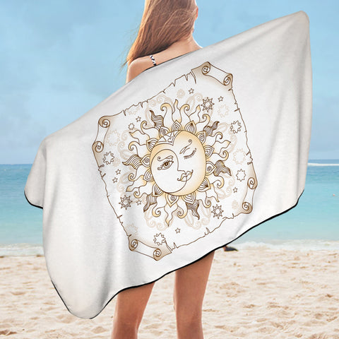 Image of Vintage Sun Face Craft SWYJ3862 Bath Towel