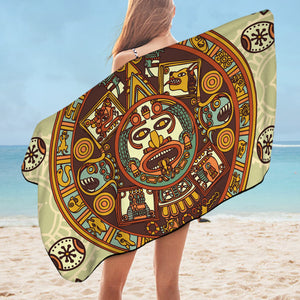 Vintage Acient Aztec Zodiac SWYJ3867 Bath Towel