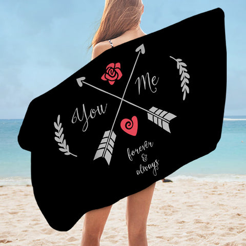 Image of You & Me - Forever & Always Love SWYJ4101 Bath Towel