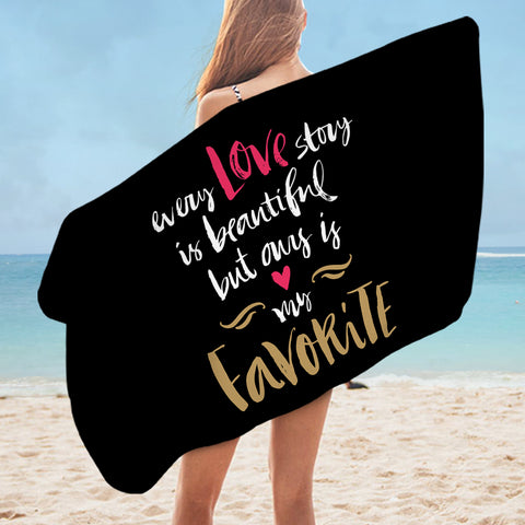 Image of Love - My Heart Is My Favorite SWYJ4110 Bath Towel