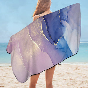 Splash Golden Blue & Purple Indigo SWYJ4280 Bath Towel
