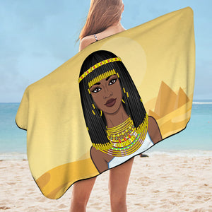 Egyptian Lady in Desert SWYJ4303 Bath Towel