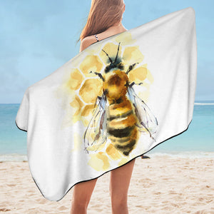 Queen Bee Watercolor Painting SWYJ4404 Bath Towel