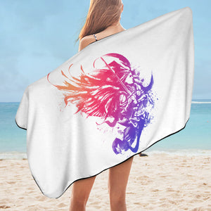 Gradient Color Fight Wings Warrior SWYJ4506 Bath Towel