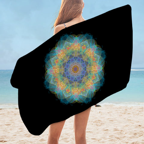 Image of Magic Colorful Lotus Mandala SWYJ4542 Bath Towel