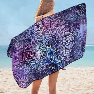 Purple Mandala Matrix SWYJ4646 Bath Towel