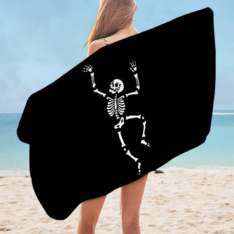 Image of B&W Cute Skeleton SWYJ4650 Bath Towel