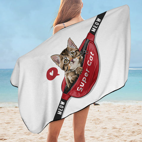 Image of Super Cute Cat SWYJ4652 Bath Towel