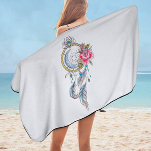 Swinging Dreamcatcher White Theme SWYJ5156 Bath Towel