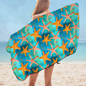 Multi Watercolor Starfish SWYJ5243 Bath Towel
