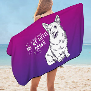 Little Corgi Purple Theme SWYJ5251 Bath Towel