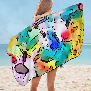 Colorful Leopard Pattern SWYJ5258 Bath Towel
