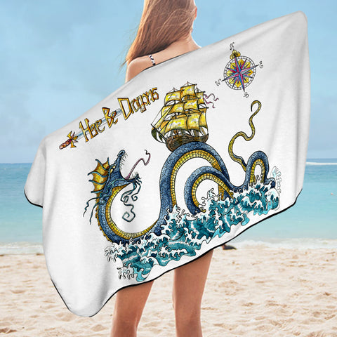 Image of Here Be Dragons SWYJ5262 Bath Towel