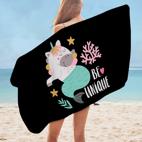 Image of Be Unique Unicorn Mermaid SWYJ5603 Bath Towel