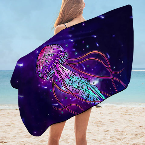 Image of Galaxy Jellyfish SWYJ5625 Bath Towel
