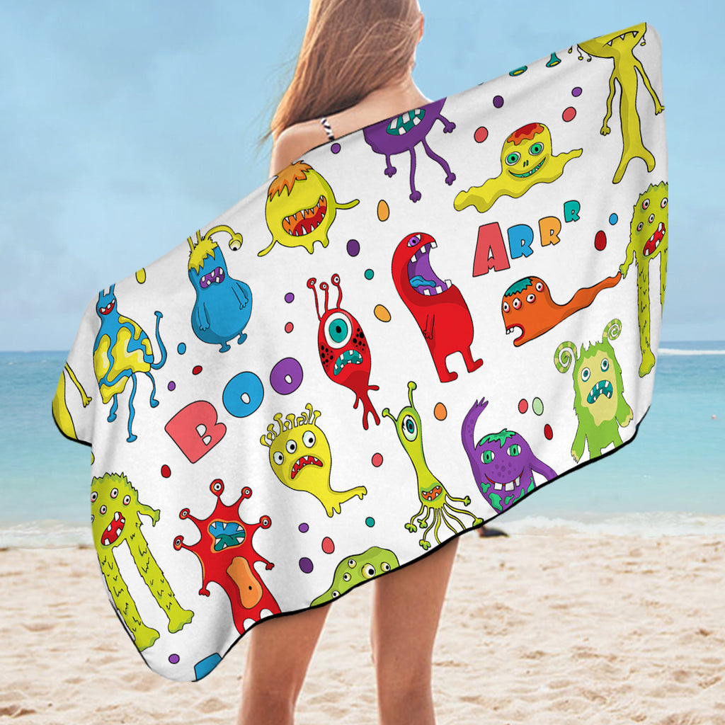 Colorful Funny Boo Monster Collection SWYJ6129 Bath Towel