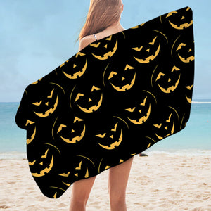 Halloween Pumpskin Black Theme SWYJ6201 Bath Towel