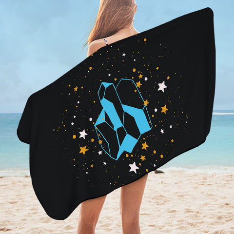 Image of Blue Diamond Galaxy Theme SWYJ6221 Bath Towel