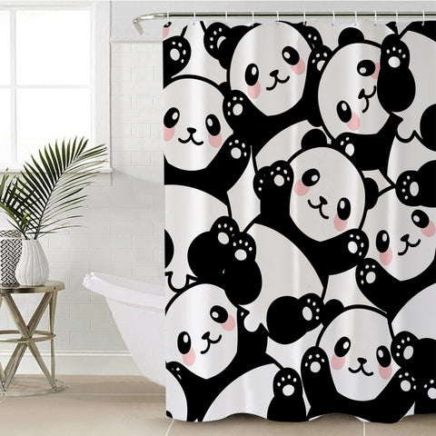 Image of Panda Patterns SWYL0003 Shower Curtain