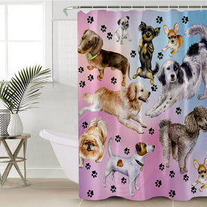 Puppy Paw SWYL0005 Shower Curtain