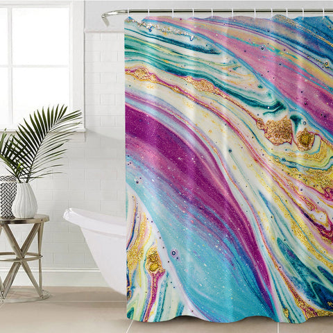 Image of Glittered Colors SWYL0006 Shower Curtain