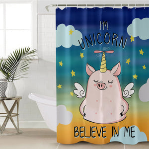 Believe In Me Unipig SWYL0009 Shower Curtain