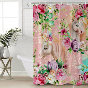 Floral Unicorns SWYL0010 Shower Curtain